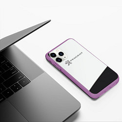 Чехол iPhone 11 Pro матовый Peugeot геометрия, цвет: 3D-фиолетовый — фото 2