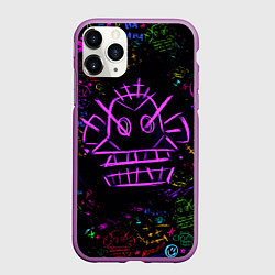 Чехол iPhone 11 Pro матовый League Of Legends граффити, цвет: 3D-фиолетовый