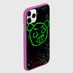 Чехол iPhone 11 Pro матовый League Of Legends граффити неон, цвет: 3D-фиолетовый — фото 2