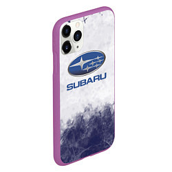 Чехол iPhone 11 Pro матовый Subaru Трещина, цвет: 3D-фиолетовый — фото 2