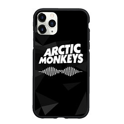 Чехол iPhone 11 Pro матовый Arctic Monkeys Серая Геометрия, цвет: 3D-черный