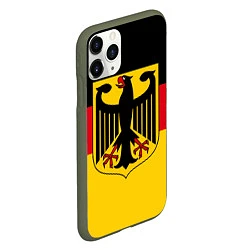 Чехол iPhone 11 Pro матовый Германия - Germany, цвет: 3D-темно-зеленый — фото 2