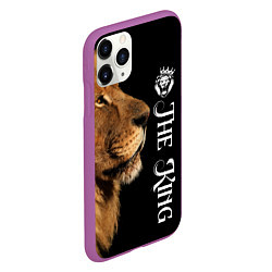 Чехол iPhone 11 Pro матовый ЛЕВ КОРОЛЬ LION KING, цвет: 3D-фиолетовый — фото 2