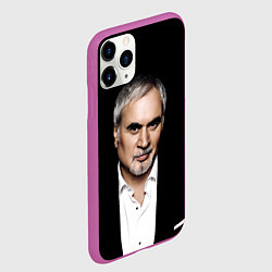 Чехол iPhone 11 Pro матовый МЕЛАДЗЕ НА ЧЕРНОМ ФОНЕ, цвет: 3D-фиолетовый — фото 2