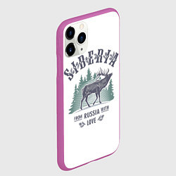Чехол iPhone 11 Pro матовый SIBERIA из России с Любовью, цвет: 3D-фиолетовый — фото 2