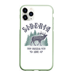 Чехол iPhone 11 Pro матовый SIBERIA из России с Любовью, цвет: 3D-салатовый