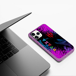 Чехол iPhone 11 Pro матовый The Witcher ГЕЙМЕРАМ ИГРА, цвет: 3D-фиолетовый — фото 2