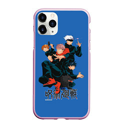 Чехол iPhone 11 Pro матовый Magic team here, цвет: 3D-розовый