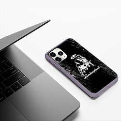 Чехол iPhone 11 Pro матовый Lamborghini Вектор, цвет: 3D-серый — фото 2
