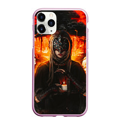 Чехол iPhone 11 Pro матовый FIRE KEEPER Dark SOULS III Дарк соулс, цвет: 3D-розовый