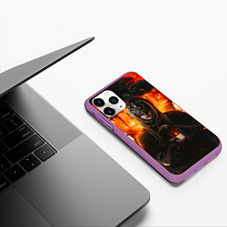 Чехол iPhone 11 Pro матовый FIRE KEEPER Dark SOULS III Дарк соулс, цвет: 3D-фиолетовый — фото 2