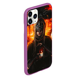 Чехол iPhone 11 Pro матовый FIRE KEEPER Dark SOULS III Дарк соулс, цвет: 3D-фиолетовый — фото 2