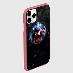 Чехол iPhone 11 Pro матовый Black logo Prey, цвет: 3D-малиновый — фото 2