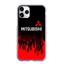 Чехол iPhone 11 Pro матовый Mitsubishi Огонь, цвет: 3D-светло-сиреневый