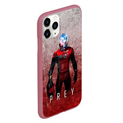 Чехол iPhone 11 Pro матовый Prey Grey and blood, цвет: 3D-малиновый — фото 2