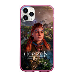 Чехол iPhone 11 Pro матовый Horizon Forbidden West Элой, цвет: 3D-малиновый