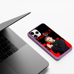 Чехол iPhone 11 Pro матовый Егор Крид: Family, цвет: 3D-фиолетовый — фото 2