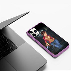 Чехол iPhone 11 Pro матовый Claire Redfield from Resident Evil 2 remake by sex, цвет: 3D-фиолетовый — фото 2