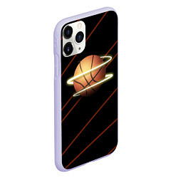Чехол iPhone 11 Pro матовый Баскетбол life, цвет: 3D-светло-сиреневый — фото 2