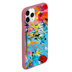 Чехол iPhone 11 Pro матовый Vanguard fashion pattern Milano, цвет: 3D-малиновый — фото 2