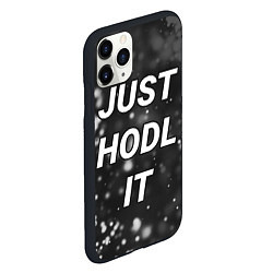 Чехол iPhone 11 Pro матовый CRYPTO - JUST HODL IT Частицы, цвет: 3D-черный — фото 2