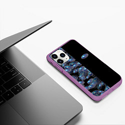 Чехол iPhone 11 Pro матовый SUBARU HALF PATTERN LOGO, цвет: 3D-фиолетовый — фото 2