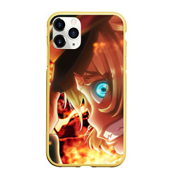 Чехол iPhone 11 Pro матовый Saga of Tanya the Evil Военная хроника маленькой д, цвет: 3D-желтый