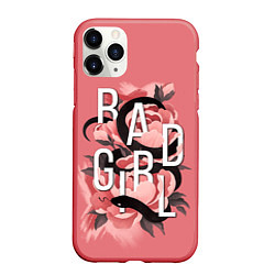 Чехол iPhone 11 Pro матовый Bad Girl Snake and flowers, цвет: 3D-красный
