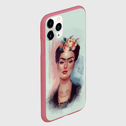 Чехол iPhone 11 Pro матовый Фрида Кало де Ривера, цвет: 3D-малиновый — фото 2