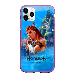 Чехол iPhone 11 Pro матовый Horizon подводный мир, цвет: 3D-фиолетовый