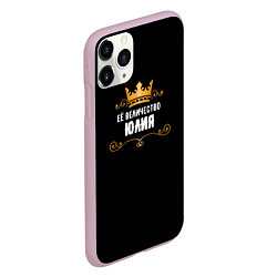 Чехол iPhone 11 Pro матовый Её величество Юлия!, цвет: 3D-розовый — фото 2