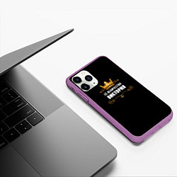 Чехол iPhone 11 Pro матовый Её величество Виктория!, цвет: 3D-фиолетовый — фото 2