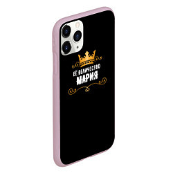 Чехол iPhone 11 Pro матовый Её величество Мария!, цвет: 3D-розовый — фото 2