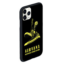 Чехол iPhone 11 Pro матовый Nirvana Нирвана, цвет: 3D-черный — фото 2