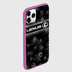 Чехол iPhone 11 Pro матовый LEXUS SPORT PATTERN, цвет: 3D-фиолетовый — фото 2