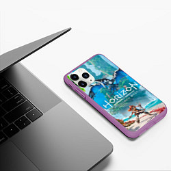 Чехол iPhone 11 Pro матовый Horizon Запретный Запад Элой, цвет: 3D-фиолетовый — фото 2