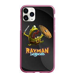 Чехол iPhone 11 Pro матовый Rayman Legends Black, цвет: 3D-малиновый