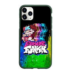 Чехол iPhone 11 Pro матовый Friday Night Funkin FNF Логотип, цвет: 3D-темно-зеленый