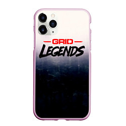 Чехол iPhone 11 Pro матовый Grid Legends, лого, цвет: 3D-розовый