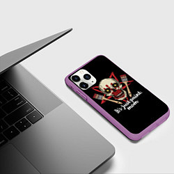 Чехол iPhone 11 Pro матовый Это просто краска мама, цвет: 3D-фиолетовый — фото 2