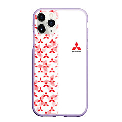 Чехол iPhone 11 Pro матовый Mitsubishi Mini logo Half pattern