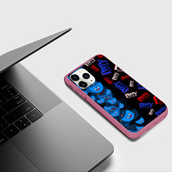 Чехол iPhone 11 Pro матовый Poppy Half Patter, цвет: 3D-малиновый — фото 2