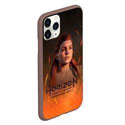 Чехол iPhone 11 Pro матовый Horizon Forbidden West: Fire, цвет: 3D-коричневый — фото 2