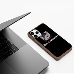 Чехол iPhone 11 Pro матовый Шлёпа гангстер, цвет: 3D-коричневый — фото 2