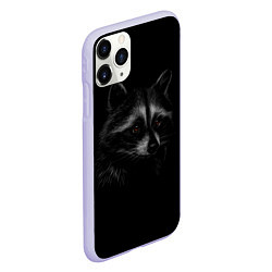 Чехол iPhone 11 Pro матовый Милаха енот, цвет: 3D-светло-сиреневый — фото 2