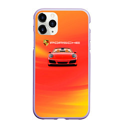 Чехол iPhone 11 Pro матовый Porsche porsche, цвет: 3D-светло-сиреневый