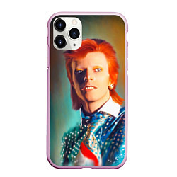 Чехол iPhone 11 Pro матовый Ziggy Stardust Portrait, цвет: 3D-розовый