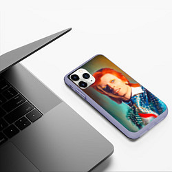 Чехол iPhone 11 Pro матовый Ziggy Stardust Portrait, цвет: 3D-светло-сиреневый — фото 2