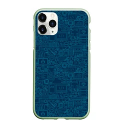 Чехол iPhone 11 Pro матовый Информатика Informatics, цвет: 3D-салатовый