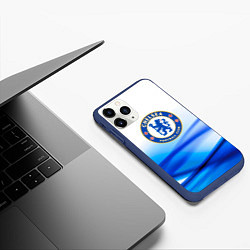 Чехол iPhone 11 Pro матовый Челси chelsea, цвет: 3D-тёмно-синий — фото 2